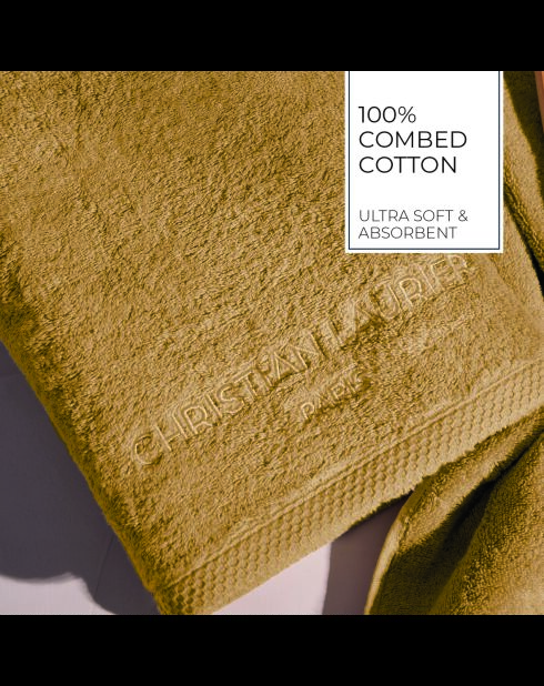Asciugamano in cotone pettinato LT Oasis giallo senape - 2x (50x100 cm)