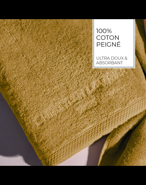 Asciugamano in cotone pettinato LT Oasis giallo senape - 2x (50x100 cm)