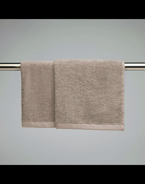Asciugamani in cotone pettinato LT Oasis taupe - 2x (45x45 cm)