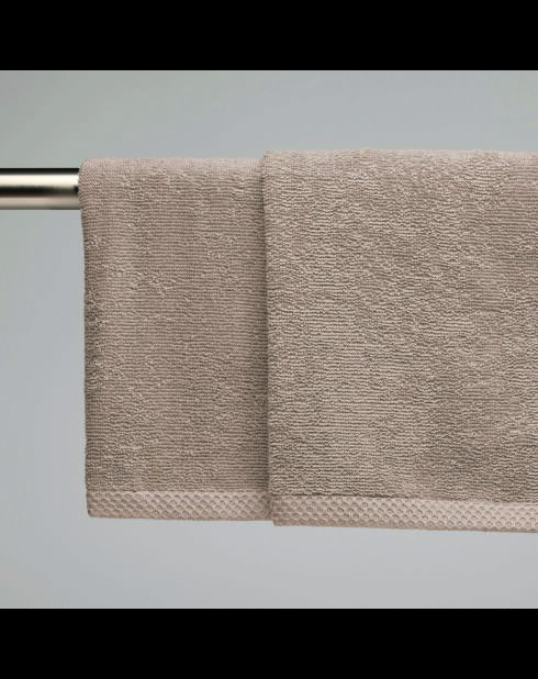 Asciugamani in cotone pettinato LT Oasis taupe - 2x (45x45 cm)