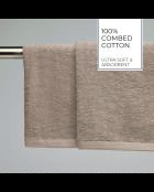 Asciugamani in cotone pettinato LT Oasis taupe - 2x (45x45 cm)
