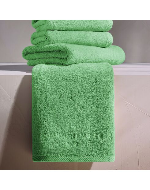 Gant de toilette coton peigné LT Oasis vert sauge - 6x(15x21 cm)