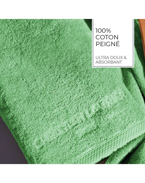 Gant de toilette coton peigné LT Oasis vert sauge - 6x(15x21 cm)