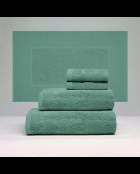 LT Oasis complete badlinnenset van gekamd katoen in flesgroen - 50x100 cm + 70x140 cm + 2x (30x30 cm) + 50x70 cm