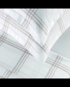 Parure housse de couette + taies carrées  satin de coton Apolline taupe