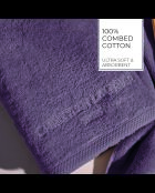 Telo da bagno LT Oasis in cotone pettinato malva - 100x150 cm