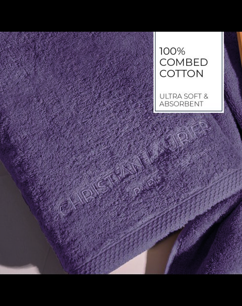 Telo da bagno LT Oasis in cotone pettinato malva - 100x150 cm