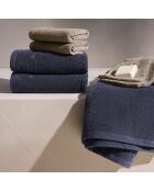 Serviette coton peigné LT Oasis bleu foncé - 2x(50x100 cm)