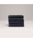 Gant de toilette coton peigné LT Oasis bleu foncé - 6x(15x21 cm)