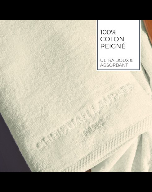 Drap de bain coton peigné LT Oasis ivoire - 100x150 cm
