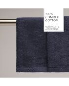 Asciugamani in cotone pettinato LT Oasis blu scuro - 2x (45x45 cm)