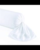 Taie de traversin satin de coton Biarritz blanche - 43x210 cm