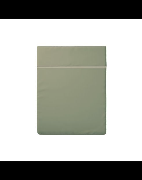Drap plat satin de coton Biarritz taupe - 240x300 cm