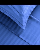 Drap plat satin de coton dobby stripe Jacquard bleu 06