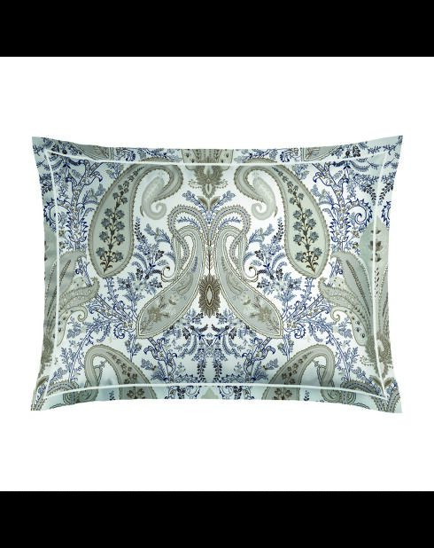 Taie d'oreiller satin de coton Palais oriental taupe