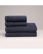 LT Oasis dunkelblaues Handtuch aus gekämmter Baumwolle und Badetuch — 2 x (50 x 100 cm) + 2 x (70 x 140 cm)