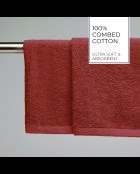 Asciugamani in cotone pettinato terracotta LT Oasis - 2x (45x45 cm)