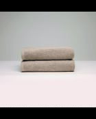 Serviette coton peigné LT Oasis taupe - 2x(50x100 cm)
