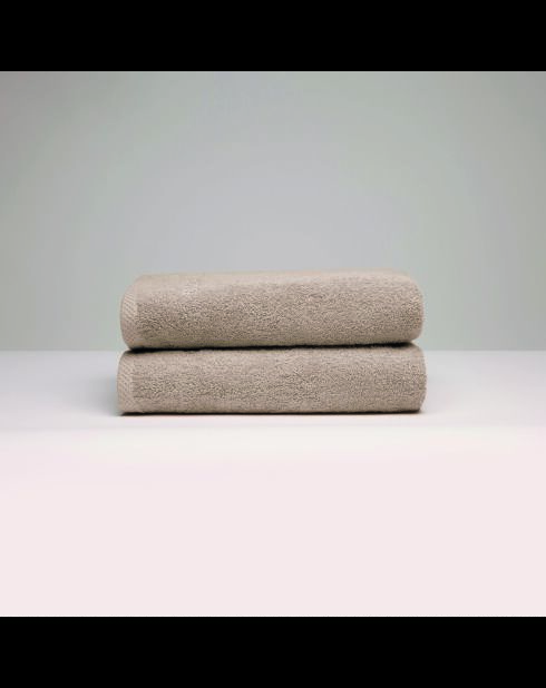 Serviette coton peigné LT Oasis taupe - 2x(50x100 cm)