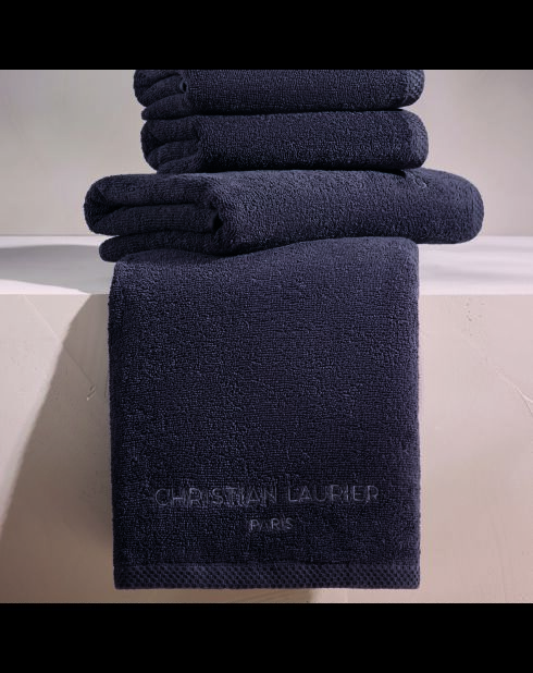 Serviette + drap de bain coton peigné LT Oasis gris foncé - 2x(50x100 cm)