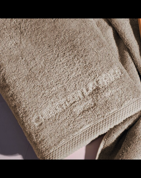 Drap de bain coton peigné LT Oasis taupe - 100x150 cm