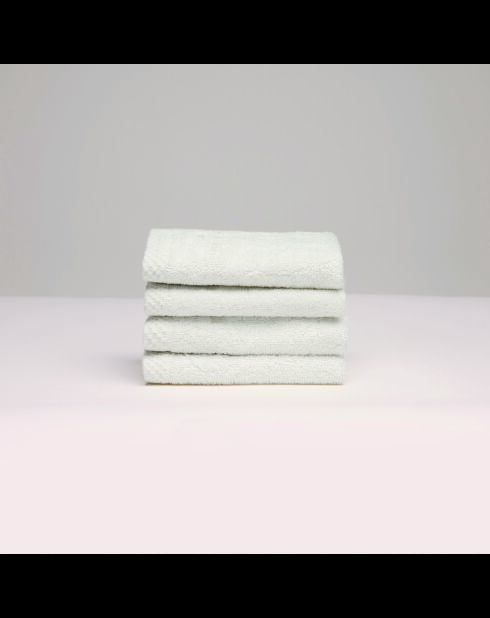 Serviette d'invité coton peigné LT Oasis blanche - 4x(30x30 cm)
