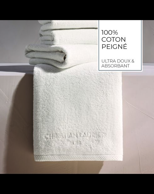 Serviette d'invité coton peigné LT Oasis blanche - 4x(30x30 cm)