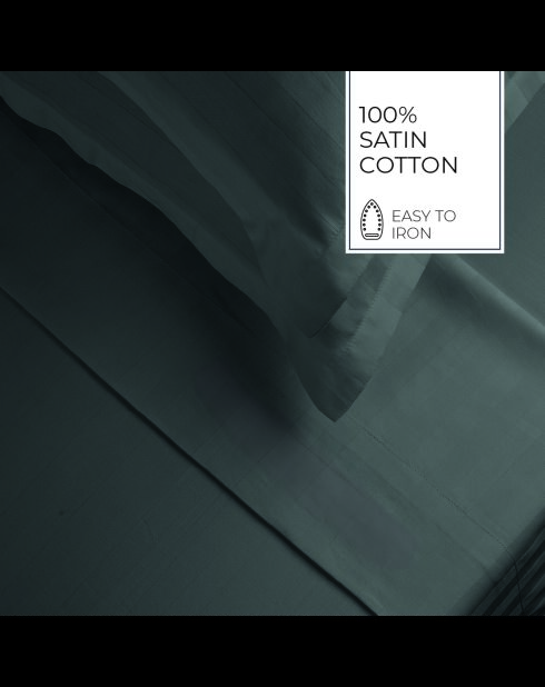 Lenzuolo piatto in raso di cotone a righe Dobby Jacquard grigio Jacquard 02