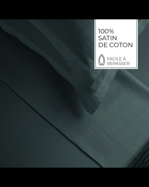 Lenzuolo piatto in raso di cotone a righe Dobby Jacquard grigio Jacquard 02