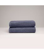 LT Oasis Badetuch aus gekämmter Baumwolle blaugrau - 2x (70x140 cm)