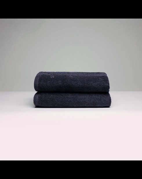 Serviette coton peigné LT Oasis gris foncé - 2x(50x100 cm)