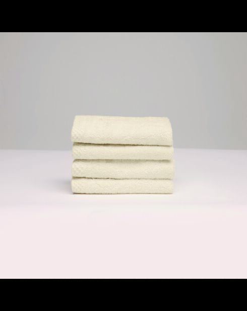 Serviette d'invité coton peigné LT Oasis ivoire - 4x(30x30 cm)