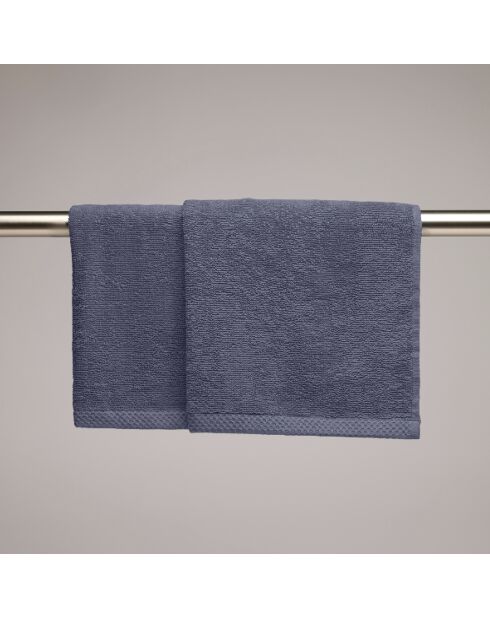 Asciugamani in cotone pettinato LT Oasis blu grigio - 2x (45x45 cm)