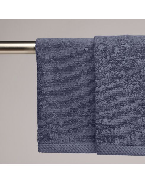Asciugamani in cotone pettinato LT Oasis blu grigio - 2x (45x45 cm)