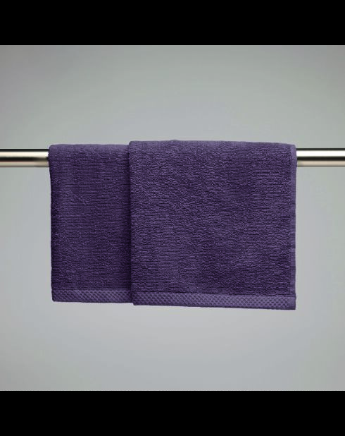 Asciugamani in cotone pettinato viola LT Oasis - 2x (45x45 cm)