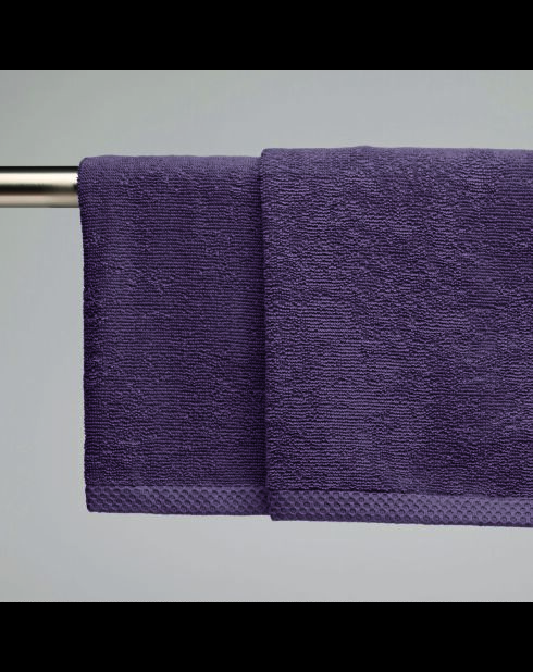 Asciugamani in cotone pettinato viola LT Oasis - 2x (45x45 cm)