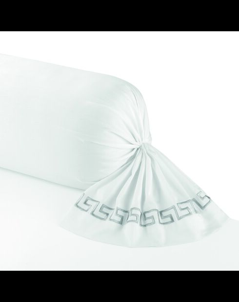 Custodia Reine de nuit in raso di cotone grigio/bianco - 43x210 cm