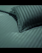 Set de 2 taies d'oreiller satin de coton rayure tissé dobby Jacquard gris 02