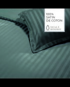 Set de 2 taies d'oreiller satin de coton rayure tissé dobby Jacquard gris 02