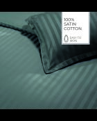 Set de 2 taies d'oreiller satin de coton rayure tissé dobby Jacquard gris 02