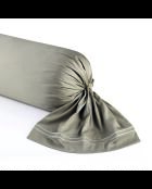 Taie de traversin satin de coton Biarritz taupe - 43x210 cm