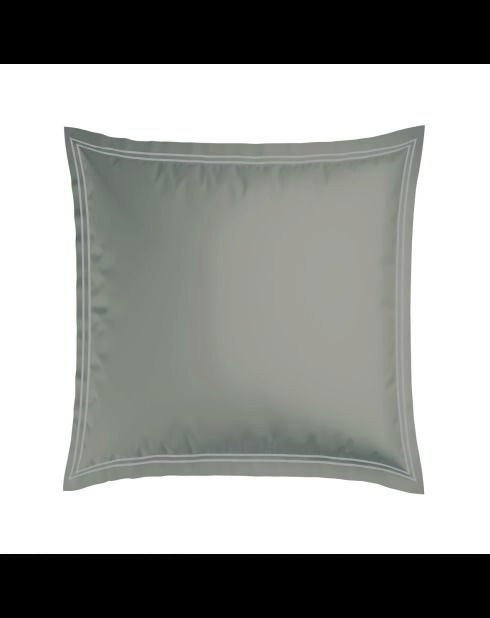 Set de 2 taies d'oreiller satin de coton Biarritz taupe