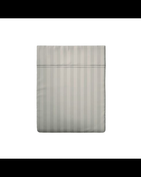 Drap plat satin de coton dobby stripe Jacquard taupe 01