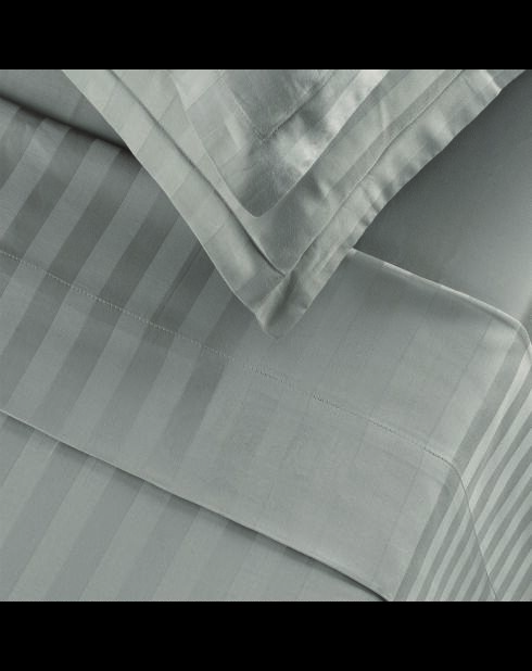 Drap plat satin de coton dobby stripe Jacquard taupe 01