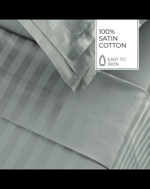 Drap plat satin de coton dobby stripe Jacquard taupe 01