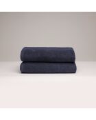 LT Oasis Badetuch aus gekämmter Baumwolle dunkelblau - 2x (70x140 cm)
