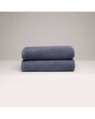 Serviette coton peigné LT Oasis bleu gris - 2x(50x100 cm)