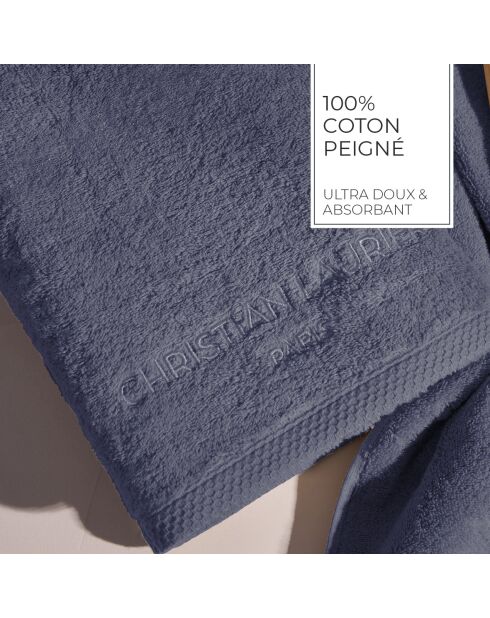 Serviette coton peigné LT Oasis bleu gris - 2x(50x100 cm)