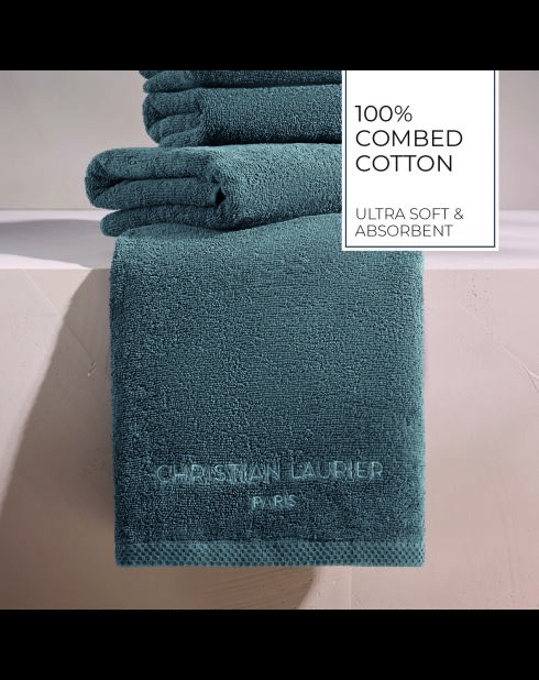 Toalla de baño LT Oasis de algodón peinado azul prusiano, 2 unidades (70 x 140 cm)