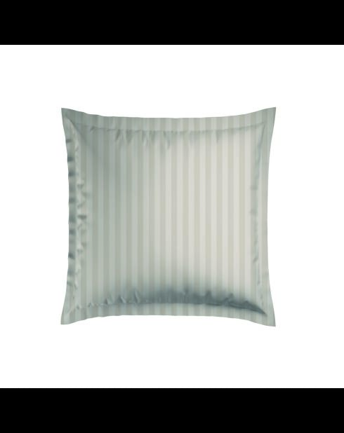 Set de 2 taies d'oreiller satin de coton rayure tissé dobby Jacquard taupe 01
